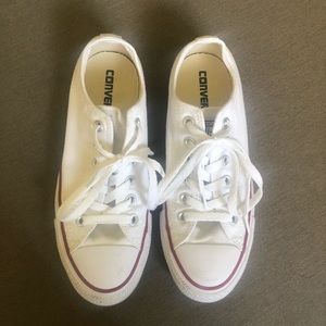Barely Worn White Converse Sneakers